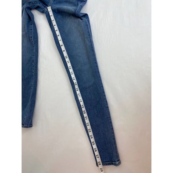 Alexander Wang Whip Mid Rise Skinny Jeans Washed Light Indigo Grunge Size 25 - Picture 5 of 12